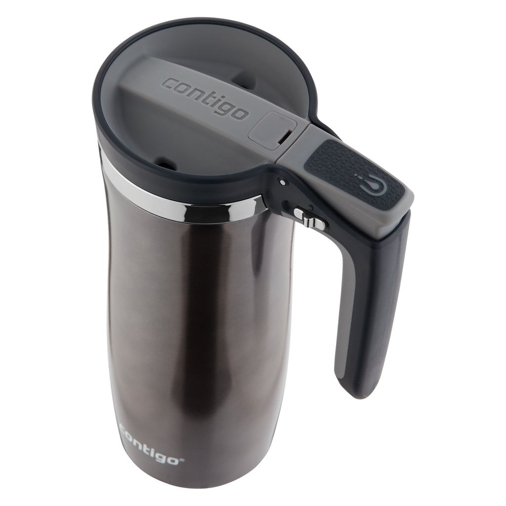 Contigo Autoseal Vacuum Insulated 16 Ounce Stainless Steel Gunmetal Travel Mug with Easy Lid - 3GUP