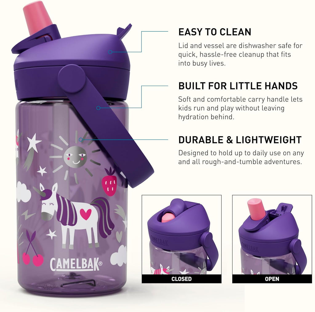 Camelbak Thrive™ Flip Straw Kids 14oz Bottle, Unicorn Party - 9ZO6