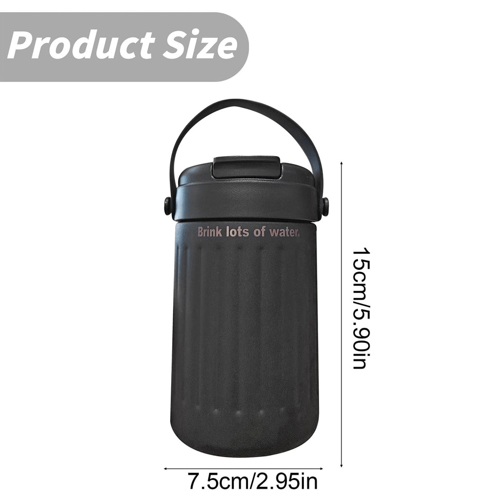 BinKFF Simple Modern Travel Coffee Mug, Insulated Coffee Tumblers with Lid, Double Walled Iced Travel Coffee Mug for Woman and Man Stainless Steel Tumbler with Handle - 6OZ4