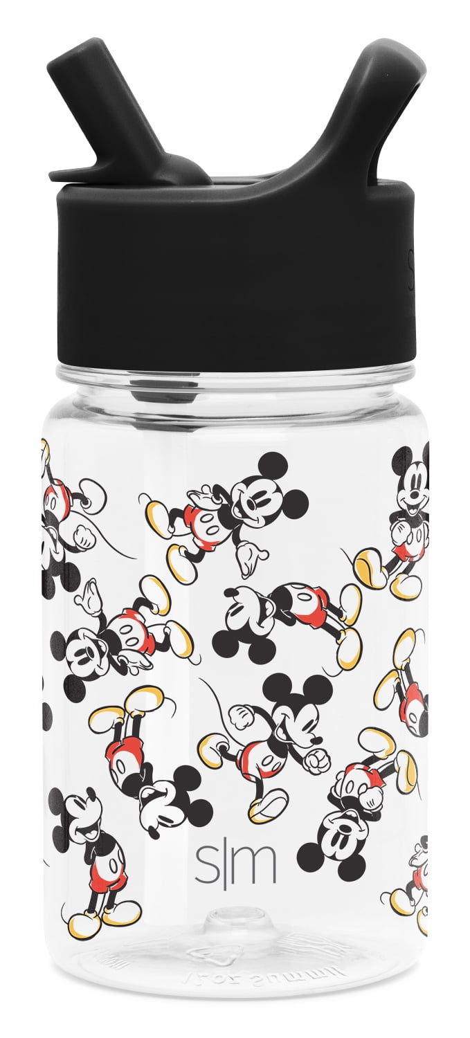 Simple Modern Disney 12oz Summit Kids Tritan Water Bottle with Straw Lid for Toddler - Dishwasher Safe Travel Tumbler - Disney: Mickey Retro - L9VR