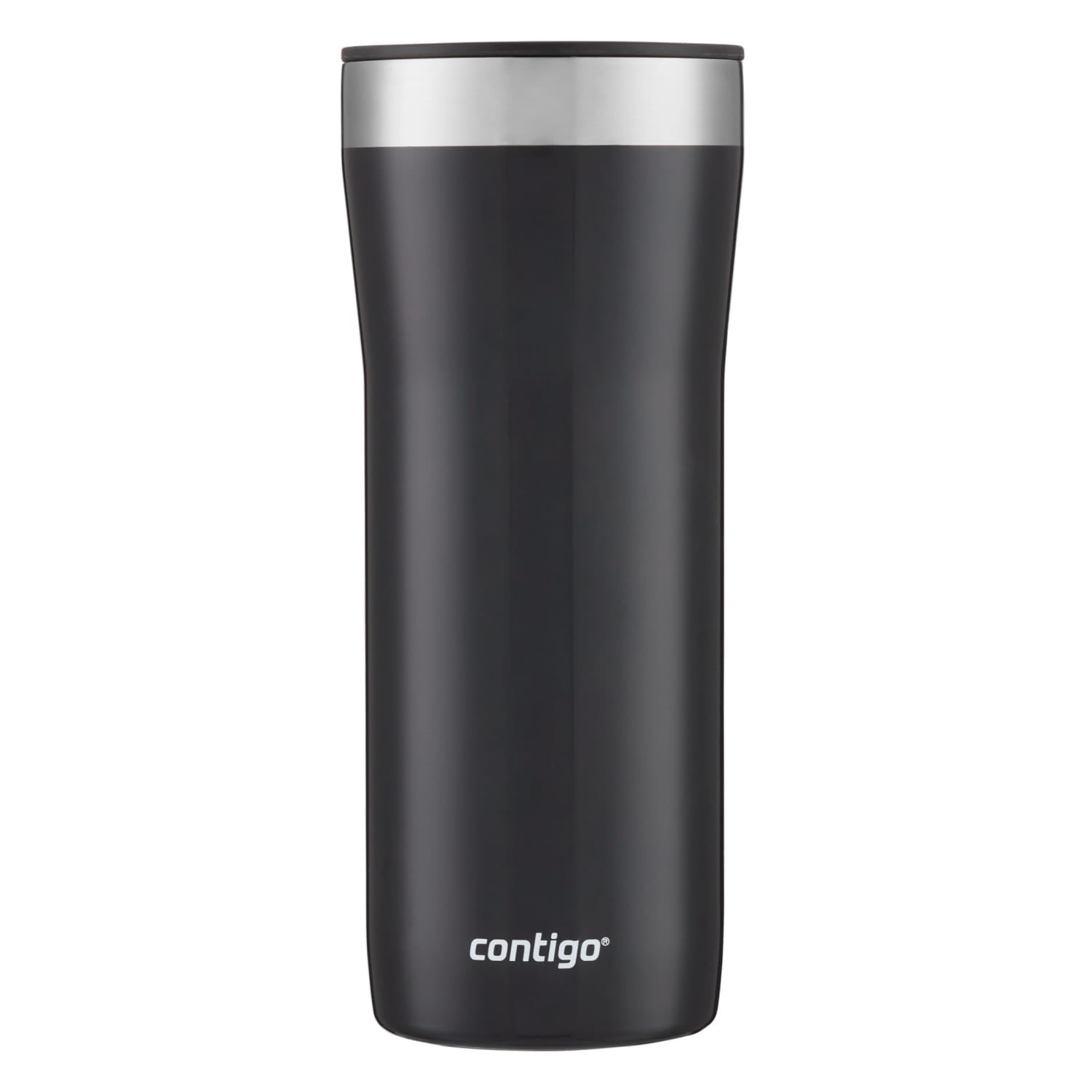 Contigo Streeterville Stainless Steel Tumbler with Plastic Straw and Splash-Proof Lid, Licorice, 32 fl. oz - 55VL