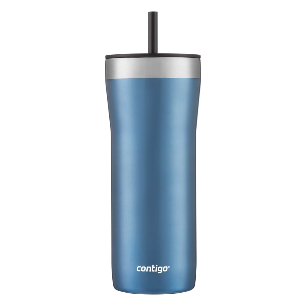 Contigo Streeterville Stainless Steel Tumbler with Plastic Straw and Splash-Proof Lid, Licorice, 32 fl. oz - 55VL