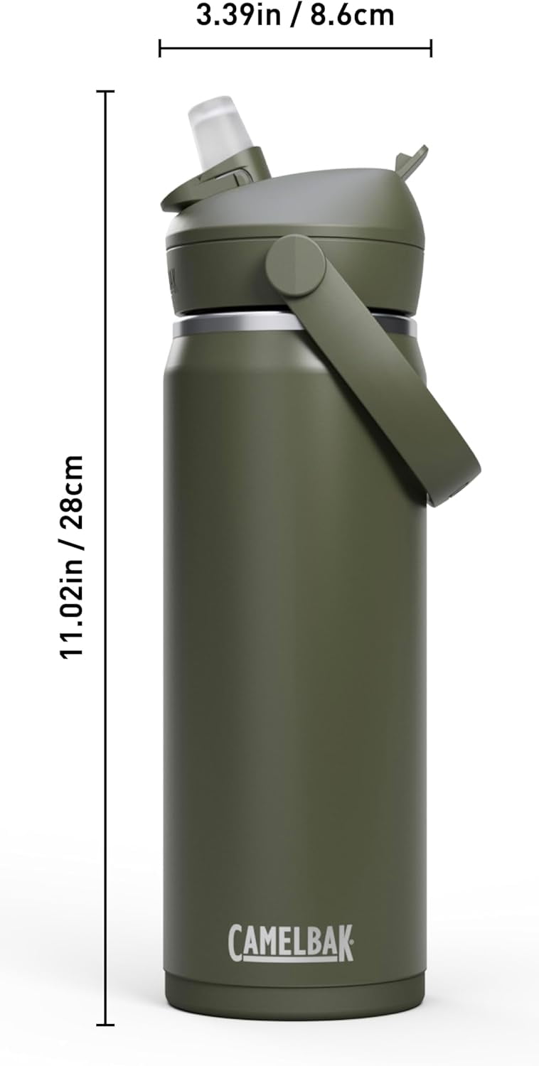 CamelBak Thrive™ Flip Straw Insulated Stainless Steel Water Bottle, 20oz, Moss - BU8T