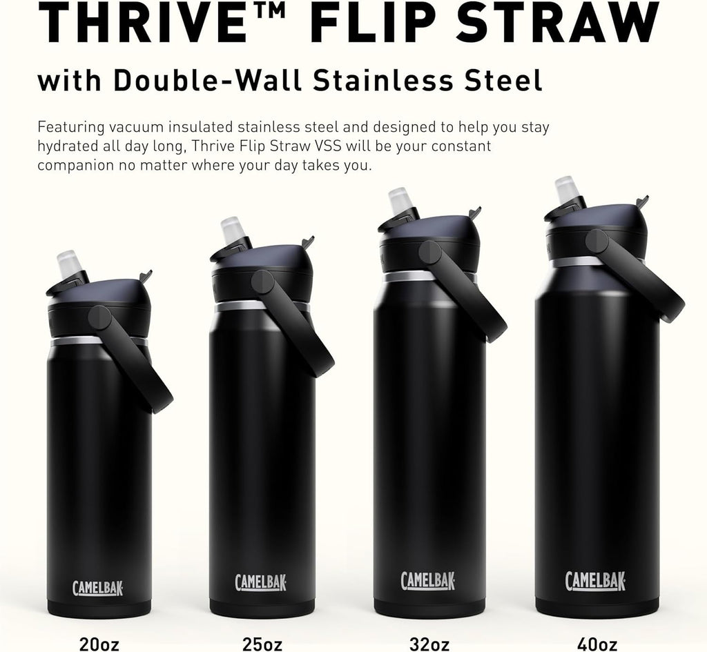 CamelBak Thrive™ Flip Straw Insulated Stainless Steel Water Bottle, 20oz, Moss - BU8T