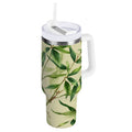 30 oz Insulated Stainless Steel Tumbler Double Wall Stainless Steel Tumbler with 2-Way Drinking Bamboo Pattern - NCGL