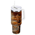 30 oz Insulated Stainless Steel Tumbler Double Wall Stainless Steel Tumbler with 2-Way Drinking Beautiful Autumn Forest - FIH4