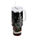 30 oz Insulated Stainless Steel Tumbler Double Wall Stainless Steel Tumbler with 2-Way Drinking Christmas Snowman - CNGJ