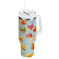 30 oz Insulated Stainless Steel Tumbler Double Wall Stainless Steel Tumbler with 2-Way Drinking Colorful Autumn Maple Leaves - WHKK