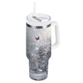 30 oz Insulated Stainless Steel Tumbler Double Wall Stainless Steel Tumbler with 2-Way Drinking Snowy Winter Landscape - D6GY
