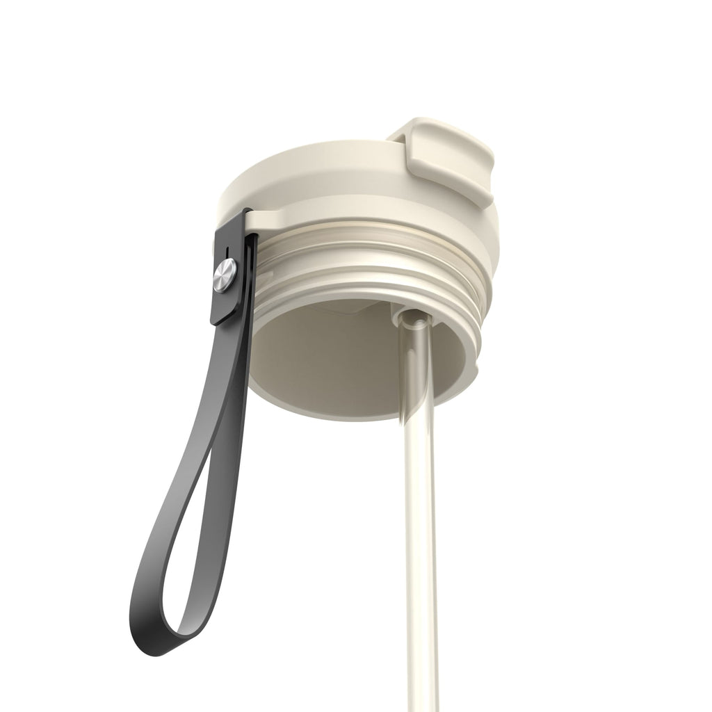 Contigo DualSip Leakproof Plastic Reusable Water Bottle with Carrying Strap, Cream/Clear, 28 oz - HWLB