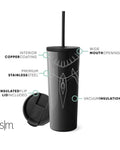Simple Modern Insulated Black Panther 24oz  Tumbler W/Flip Lid and Straw Lid - RG8R