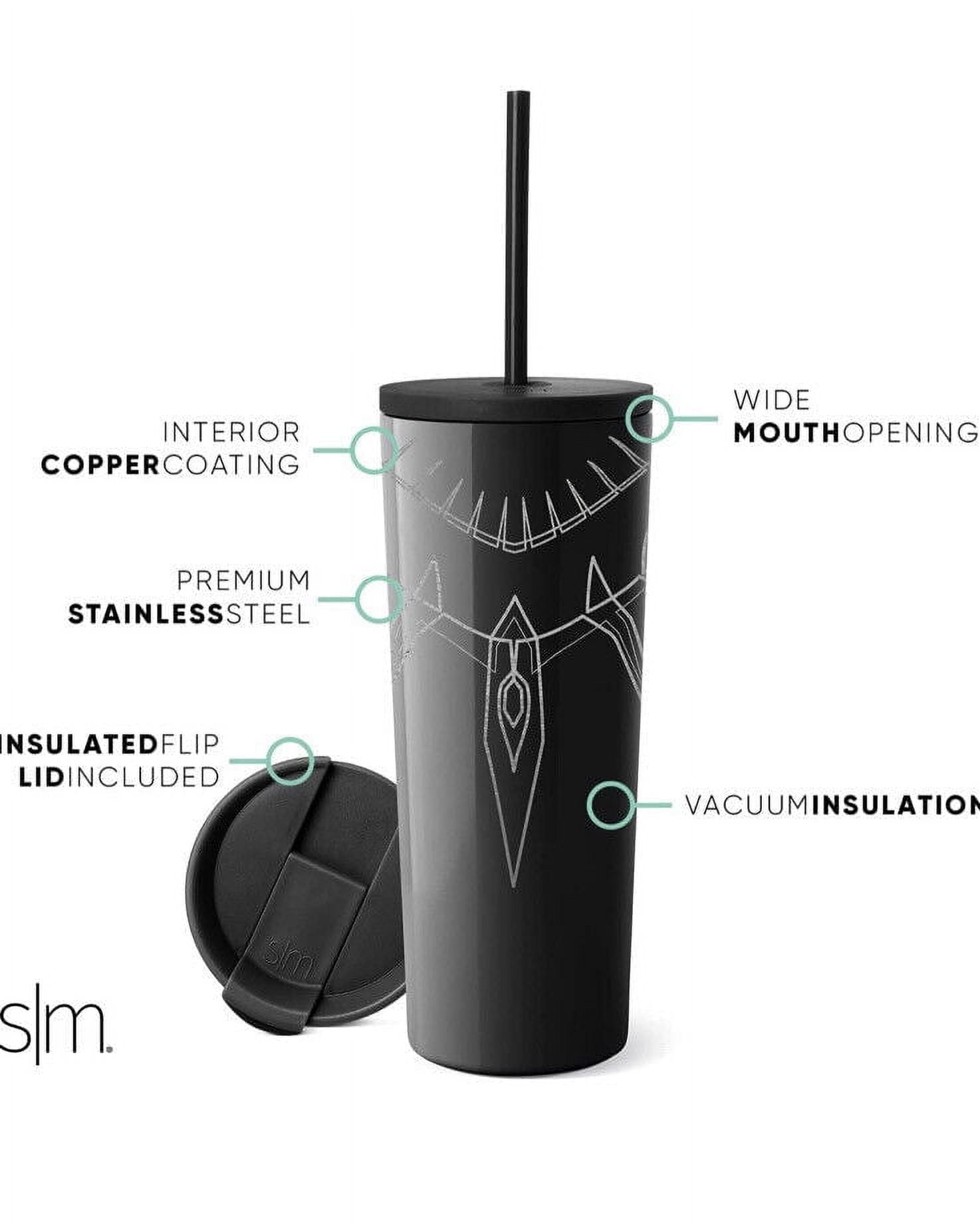 Simple Modern Insulated Black Panther 24oz  Tumbler W/Flip Lid and Straw Lid - RG8R
