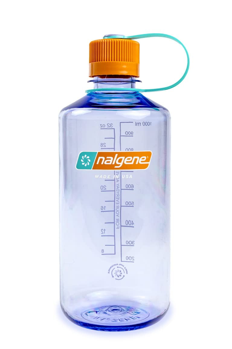 Nalgene Sustain Tritan BPA-Free Water Bottle Made with Material Derived from 50% Plastic Waste, 32 OZ, Narrow Mouth, Amethyst C30 - GOYX