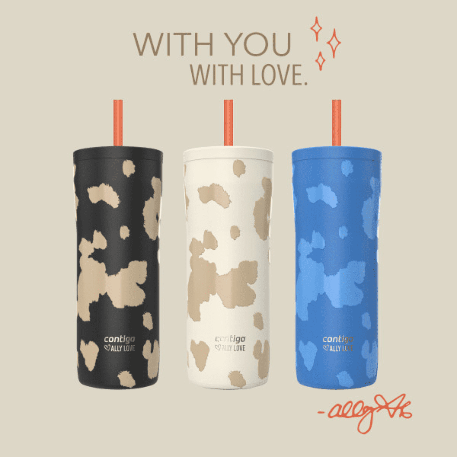 Contigo x Ally Love Streeterville 2.0 Stainless Steel Tumbler with Straw, 24 oz, Stellar Jay - TPEN