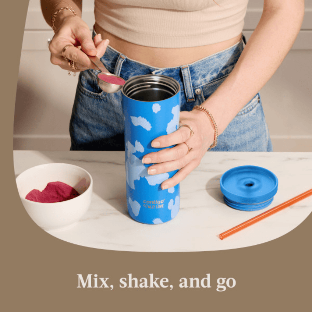 Contigo x Ally Love Streeterville 2.0 Stainless Steel Tumbler with Straw, 24 oz, Stellar Jay - TPEN