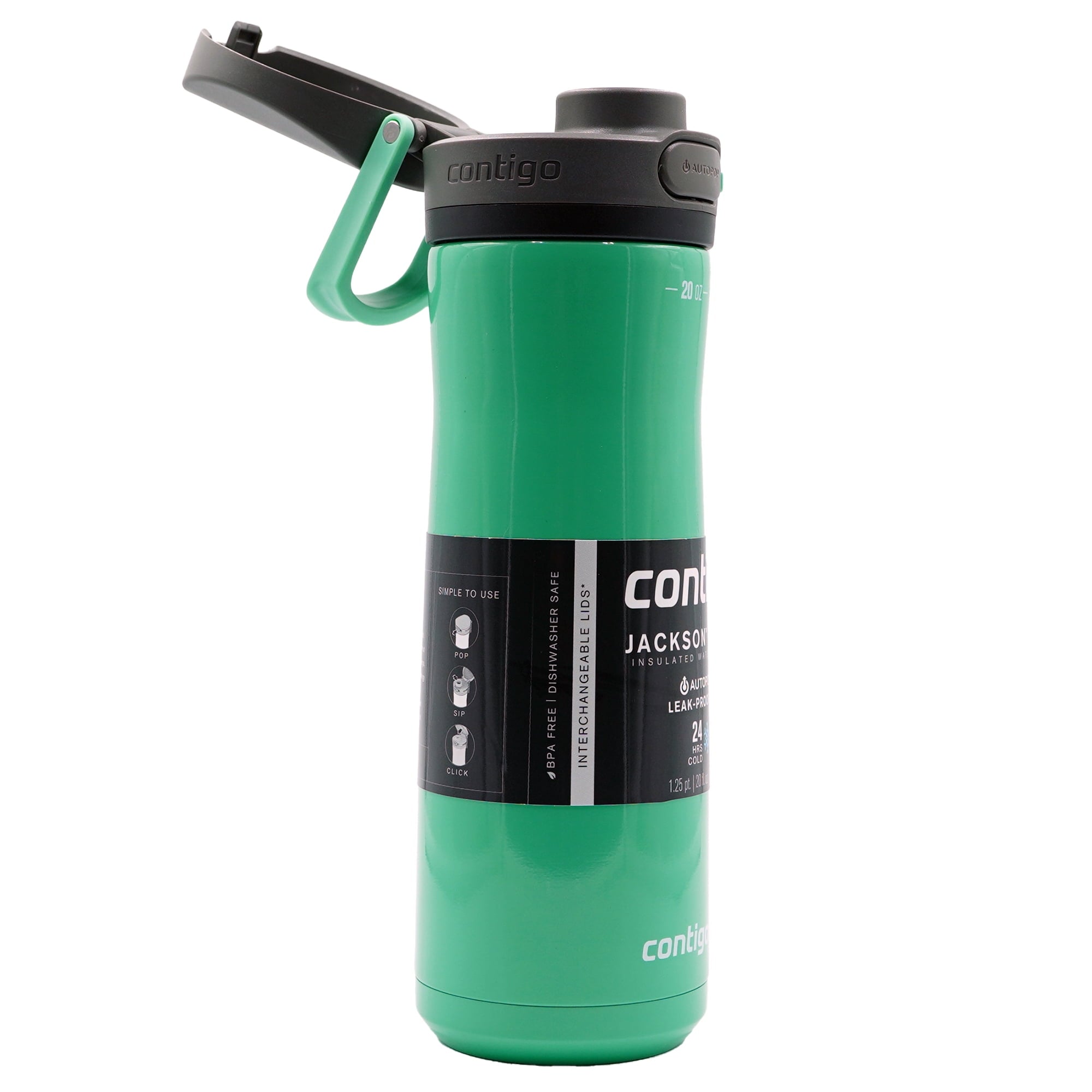 Contigo 20 oz. Jackson Chill 2.0 Water Bottle - Stainless Steel w/Licorice - 6G9T