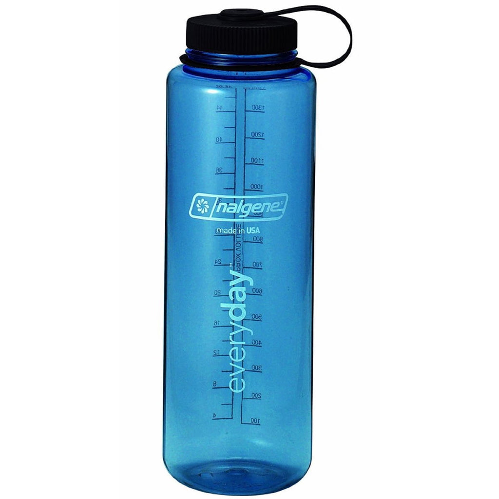 Nalgene Sustain Tritan BPA-Free Water Bottle Made with Material Derived from 50% Plastic Waste (using ISCC certified mass balance), 48 OZ, Wide Mouth, Blue - 8KWM