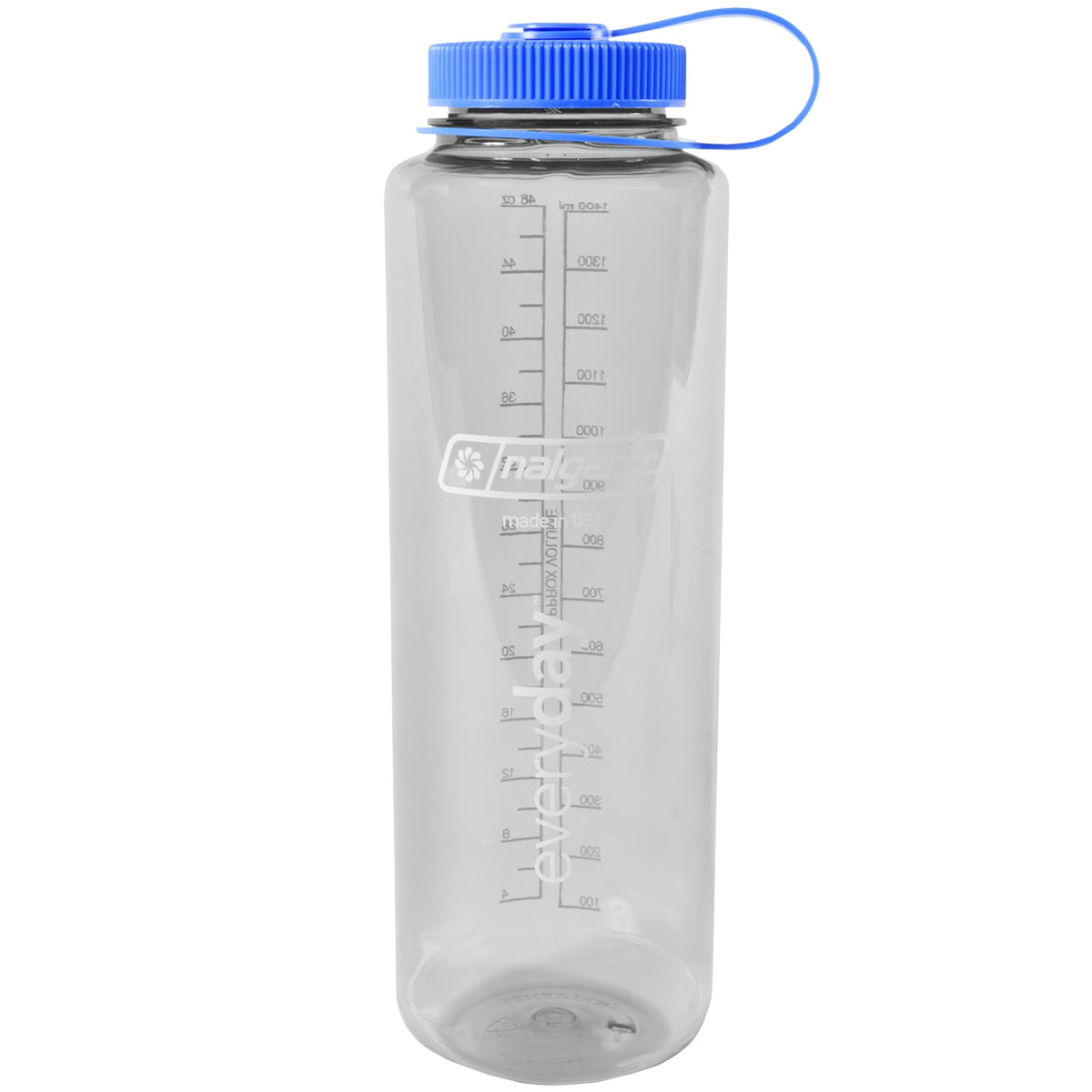 Nalgene Sustain Tritan BPA-Free Water Bottle Made with Material Derived from 50% Plastic Waste (using ISCC certified mass balance), 48 OZ, Wide Mouth, Blue - 8KWM