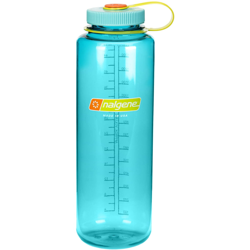 Nalgene Sustain Tritan BPA-Free Water Bottle Made with Material Derived from 50% Plastic Waste (using ISCC certified mass balance), 48 OZ, Wide Mouth, Blue - 8KWM