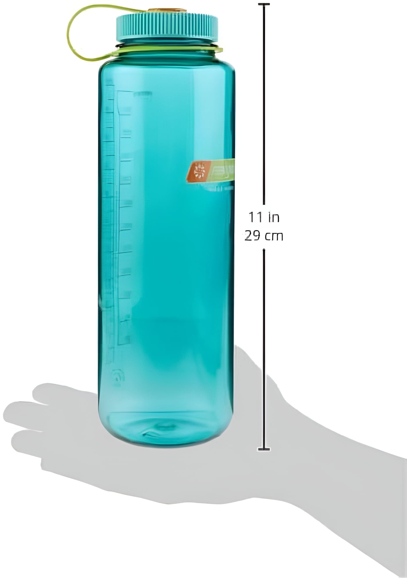Nalgene Sustain Tritan BPA-Free Water Bottle Made with Material Derived from 50% Plastic Waste (using ISCC certified mass balance), 48 OZ, Wide Mouth, Blue - 8KWM
