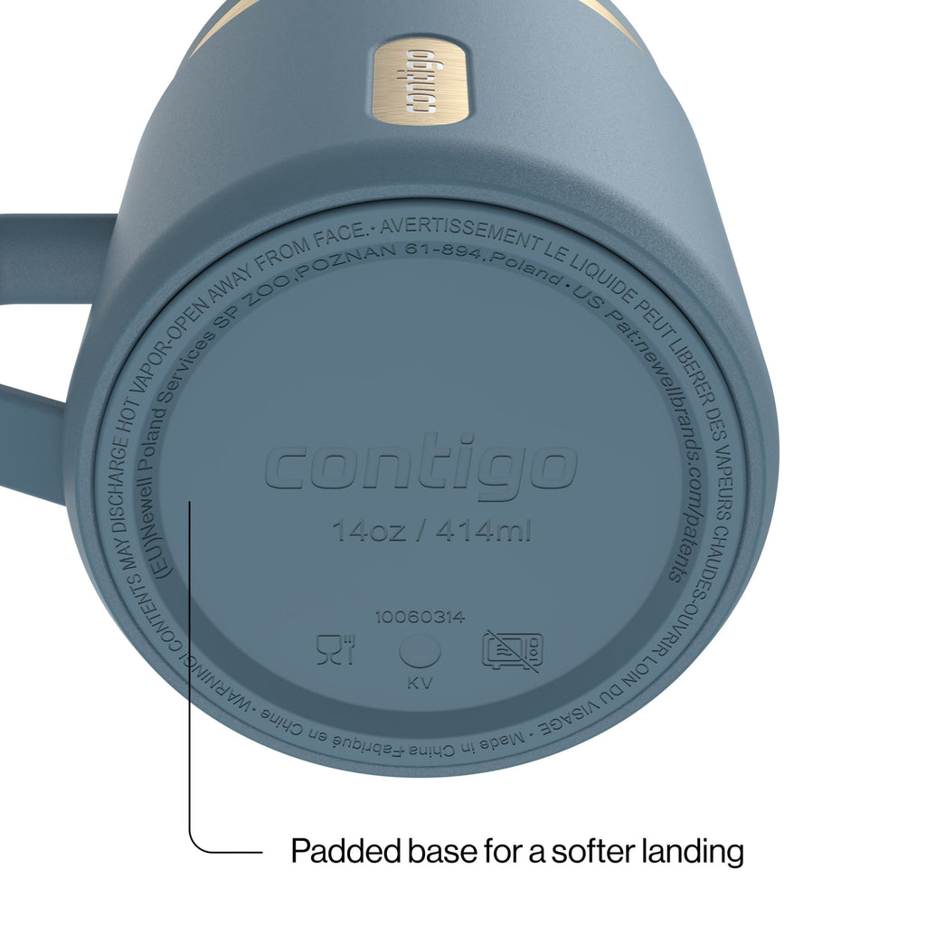 Contigo SnapSeal Leakproof Stainless Steel Reusable Travel Tumbler,Black/Bronze, 14 oz - 0IOR