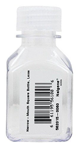 Nalgene Transparent Lexan Polycarbonate Square Storage Bottle - 8 oz. - Clear - CGL0