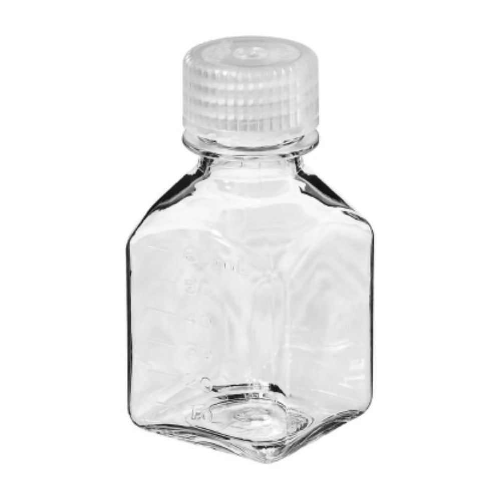 Nalgene Transparent Lexan Polycarbonate Square Storage Bottle - 8 oz. - Clear - CGL0