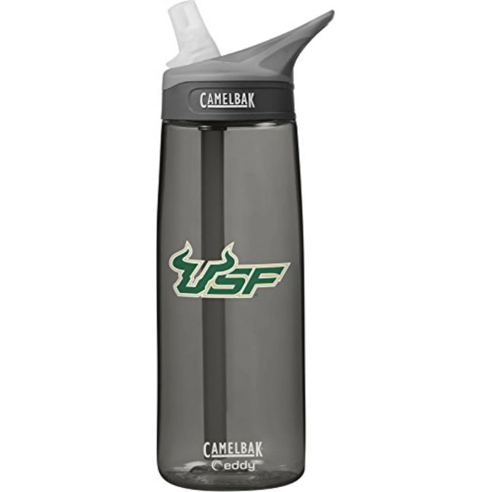 NCAA South Florida Bulls Unisex CamelBak Eddy 75L Collegiate Water Bottle, CHARCOAL, 75 Liter - VAUB