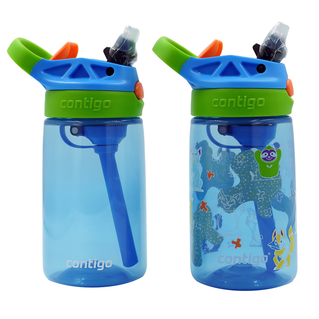 Contigo Kid's 14 oz. Aubrey Water Bottle 2-Pack - Bunnies/Frog - 5CVG