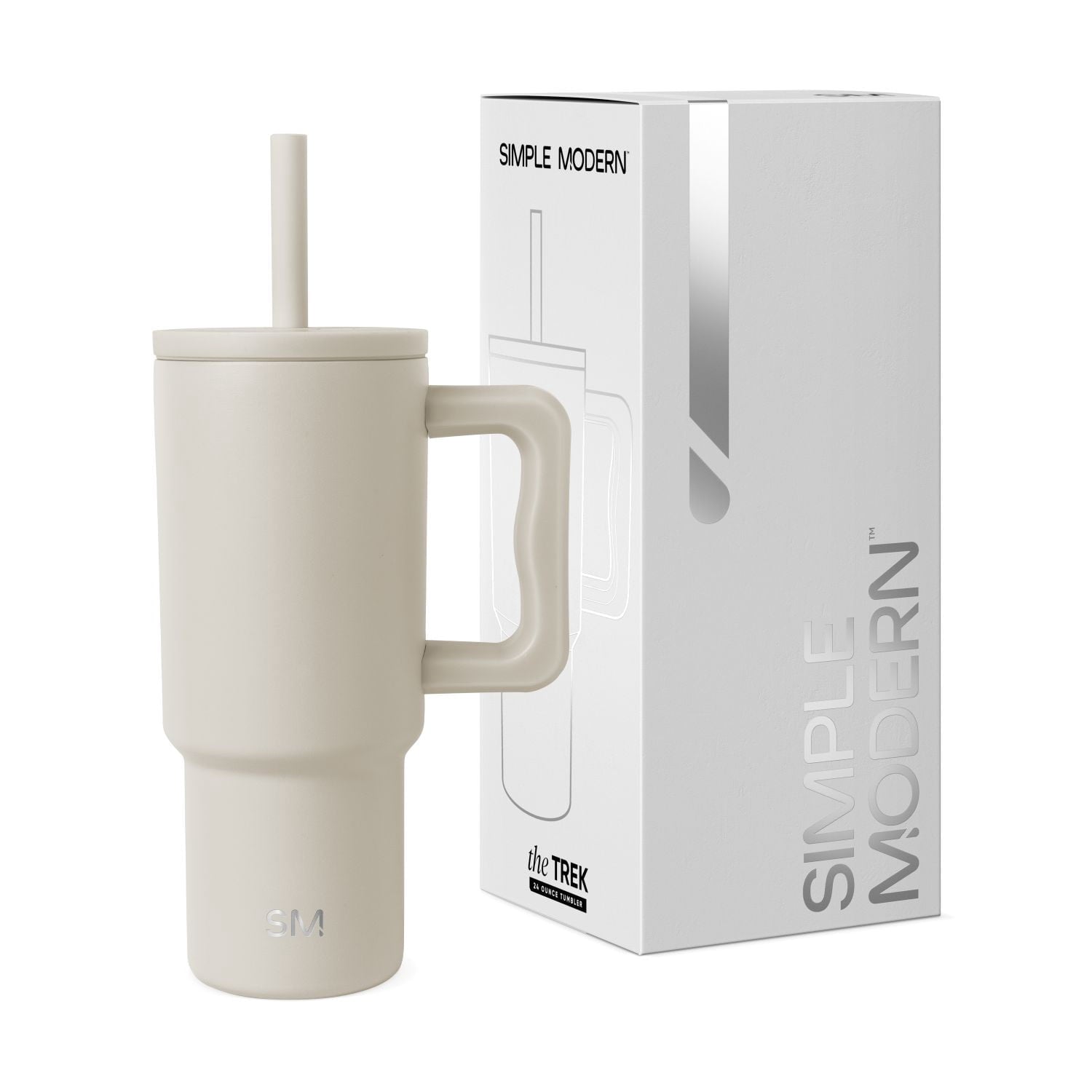Simple Modern 24oz Trek Tumbler with handle and Silicone Straw Lid | Asteroid - H80X