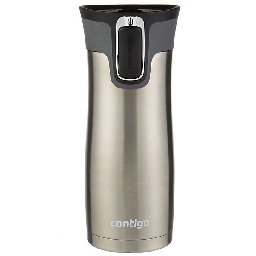 Contigo AUTOSEAL West Loop 2.0 Travel Mug, 16 oz., Stainless Steel with Black Button - INVB