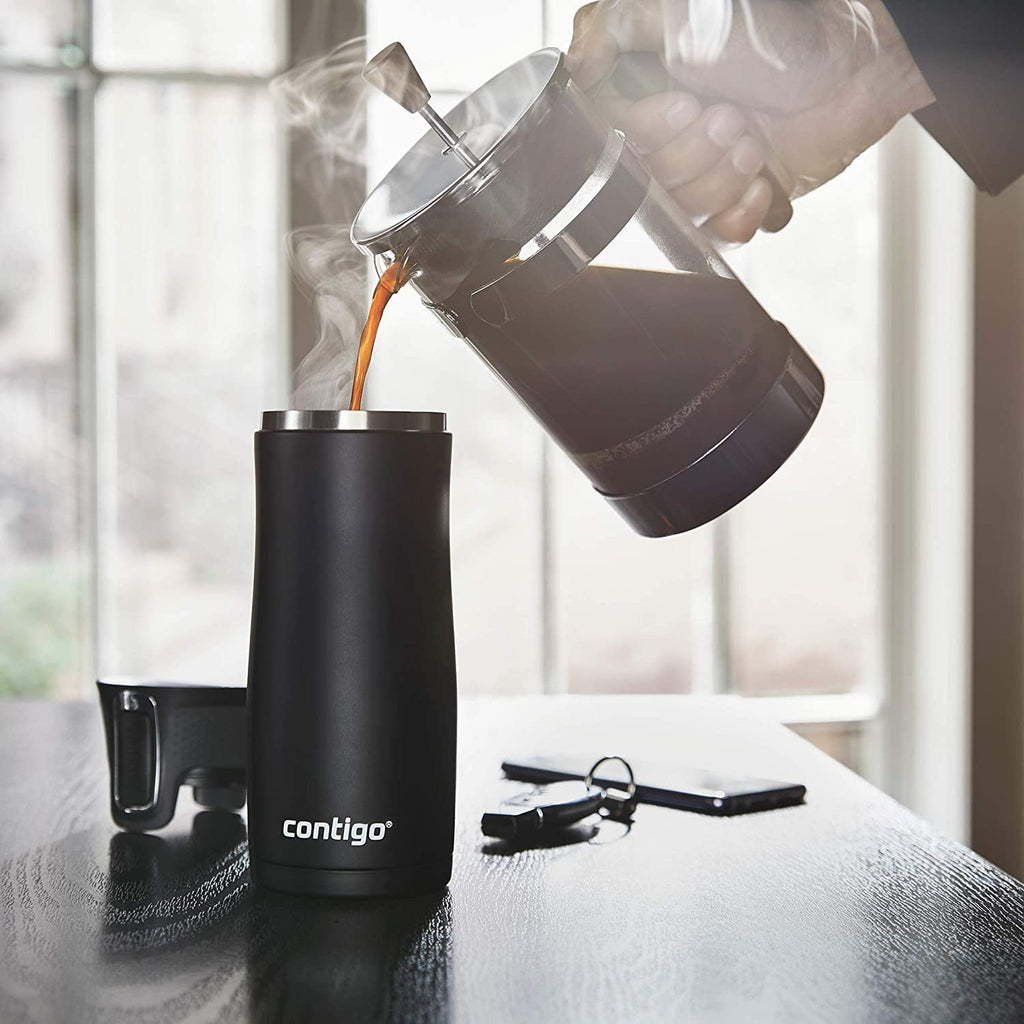 Contigo AUTOSEAL West Loop 2.0 Travel Mug, 16 oz., Stainless Steel with Black Button - INVB