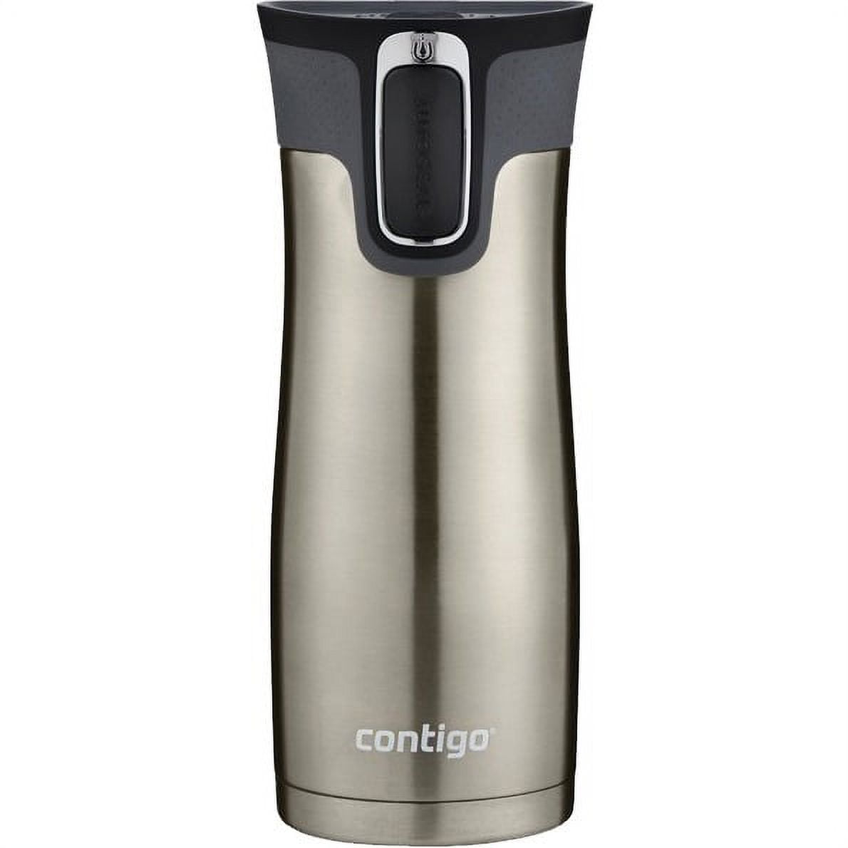 Contigo AUTOSEAL West Loop 2.0 Travel Mug, 16 oz., Stainless Steel with Black Button - INVB
