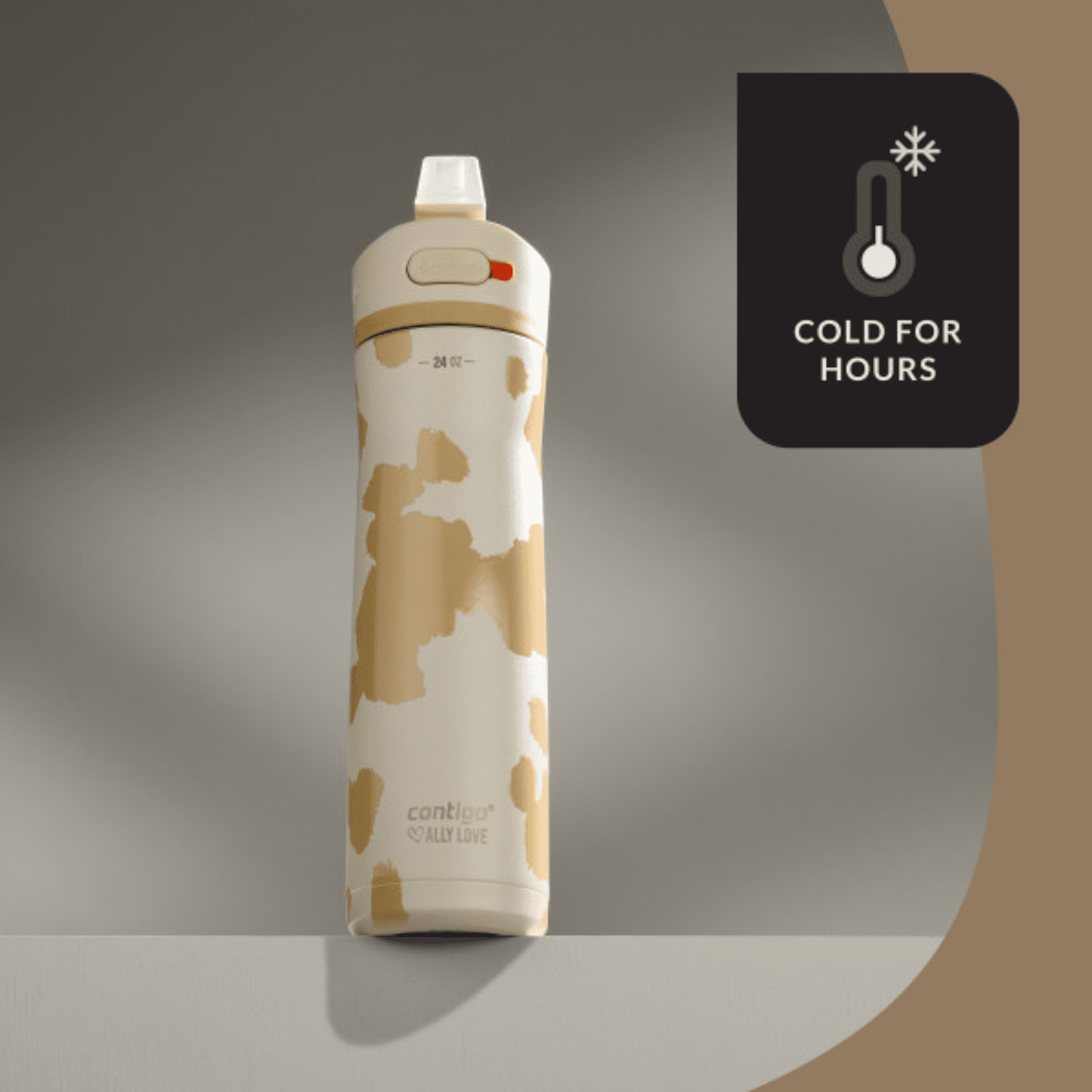 Contigo x Ally Love Ashland Chill 2.0 Stainless Steel Water Bottle with Autospout Lid, 24 oz, Oatmilk - VO1D