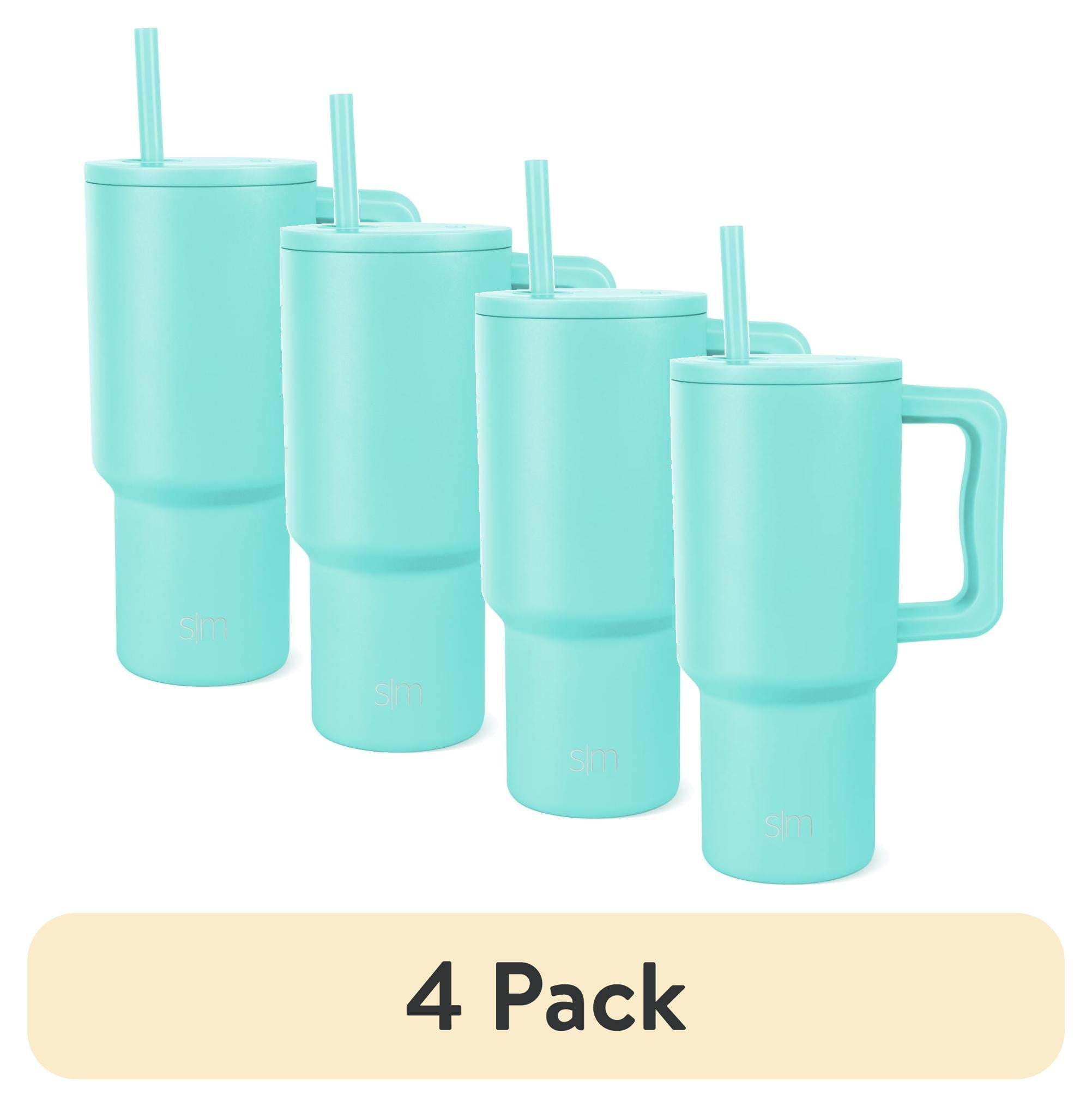Simple Modern 30 fl oz Insulated Stainless Steel Trek Tumbler with Straw Lid | Seaglass Sage and Cream Checkmate - B21Q
