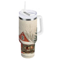 40 oz Insulated Stainless Steel Tumbler Double Wall Stainless Steel Tumbler with 2-Way Drinking House with Snow-covered Roof - 2GOP