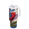 40 oz Insulated Stainless Steel Tumbler Double Wall Stainless Steel Tumbler with 2-Way Drinking Roses and Clouds - CHBA