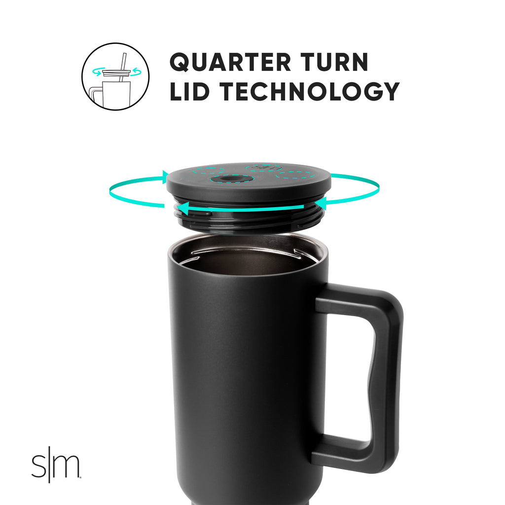 Simple Modern 40 fl oz Insulated Stainless Steel Trek Tumbler with Straw Lid | Blush - XDTJ