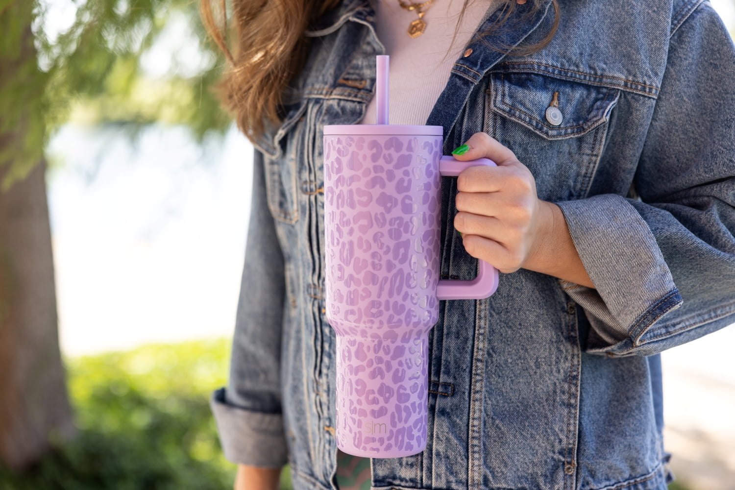 Simple Modern 40 fl oz Insulated Stainless Steel Trek Tumbler with Straw Lid | Blush - XDTJ