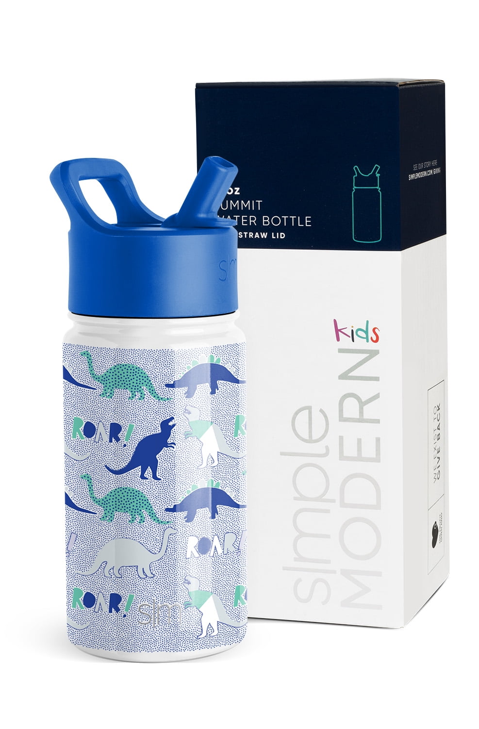 Simple Modern Summit Water Bottle Straw Lid Vacuum Insulated Stainless Steel Bottle | 14 fl oz - GO50