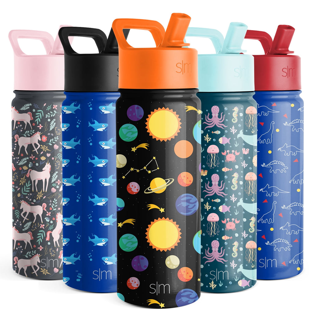 Simple Modern Summit Water Bottle Straw Lid Vacuum Insulated Stainless Steel Bottle | 14 fl oz - GO50