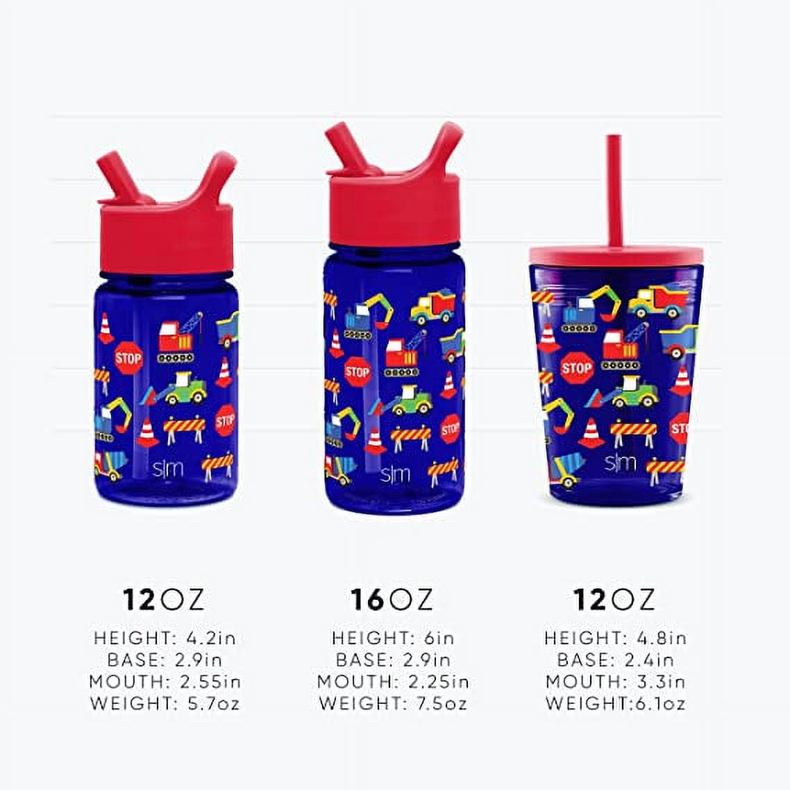 Simple Modern Summit Water Bottle Straw Lid Vacuum Insulated Stainless Steel Bottle | 14 fl oz - GO50