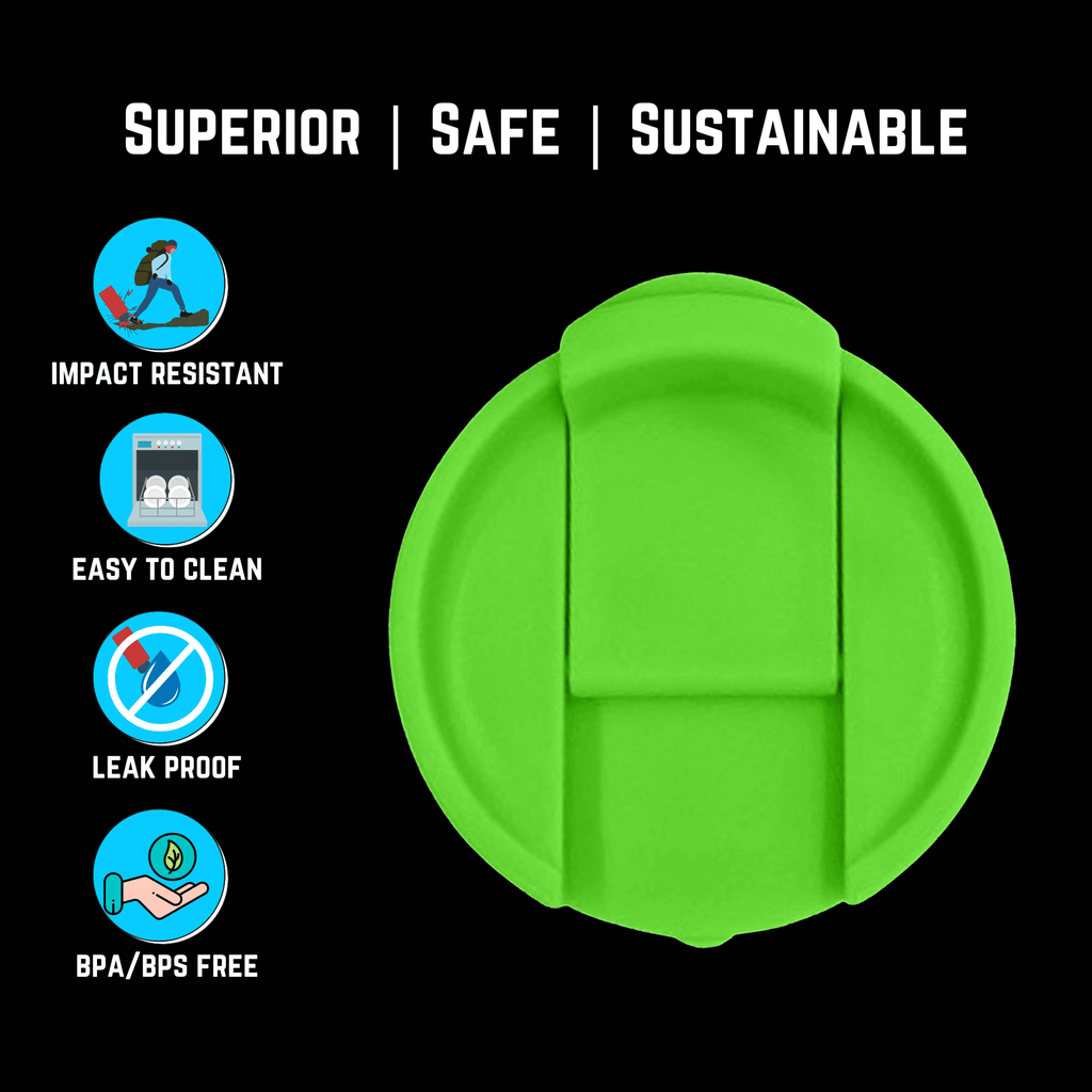 NuRich Hydro Wide Mouth Flip and Sip Replacement Coffee Lid or Cap Accessories Compatible with Hydroflask, Nalgene, and Many More Top Water Bottle Brands Sizes 12 16 18 20 32 40 64 Ounce - H913