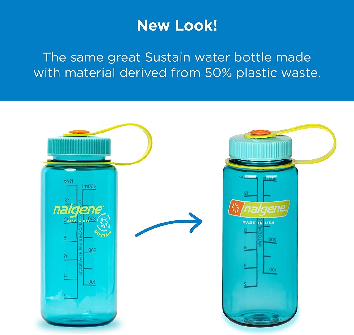 Nalgene 16oz Wide Mouth Sustain Bottle - YLW5