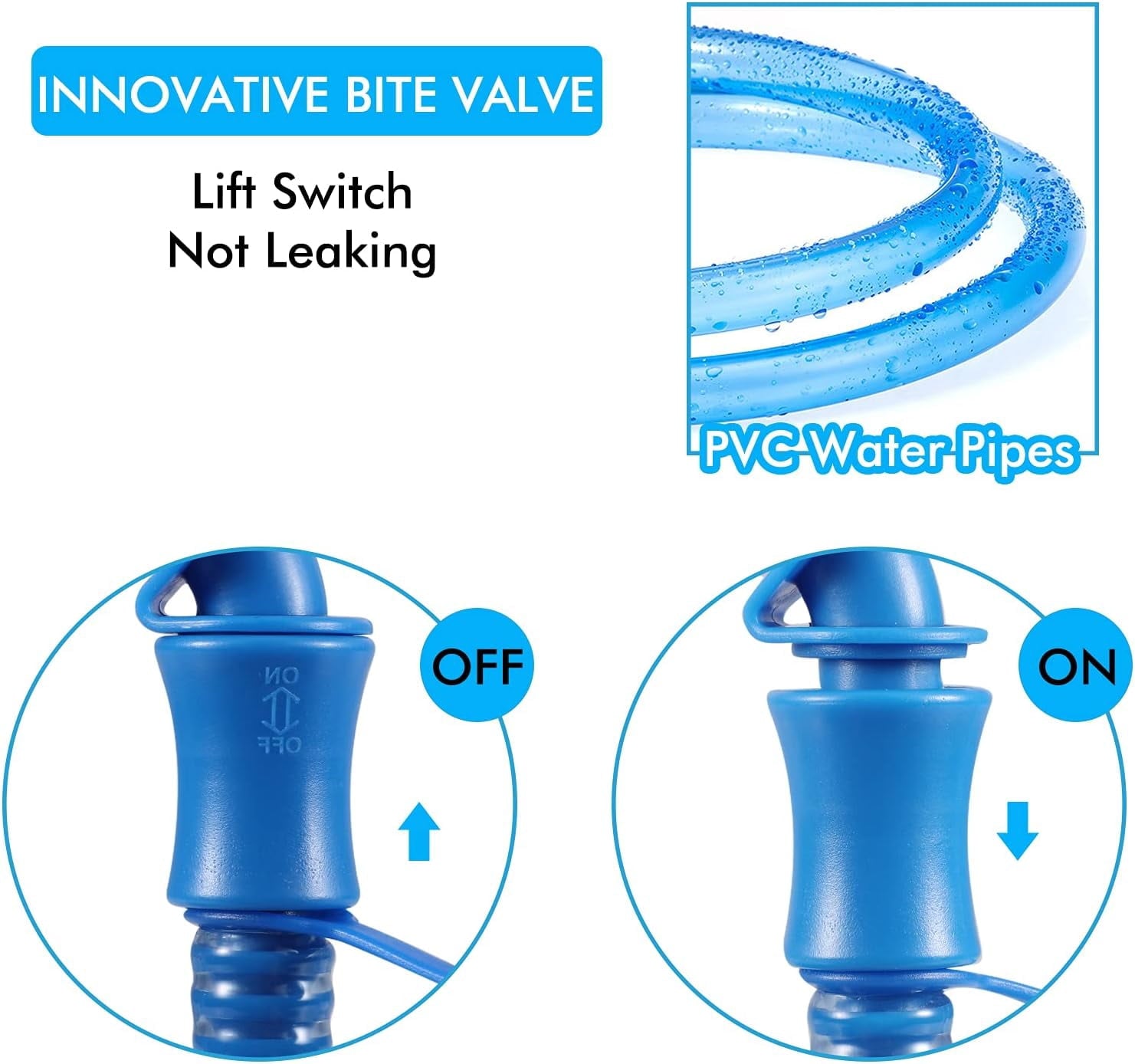 TAGVO Hydration Bladder 2 Liter BPA Free 70oz + Cleaning Brushes Kit, Leakproof Water Bladder Travel Reservoir Hydration Bag, Easy Cleaning by 3 Brushes and Air Drying by Collapsible Frame - T8A9