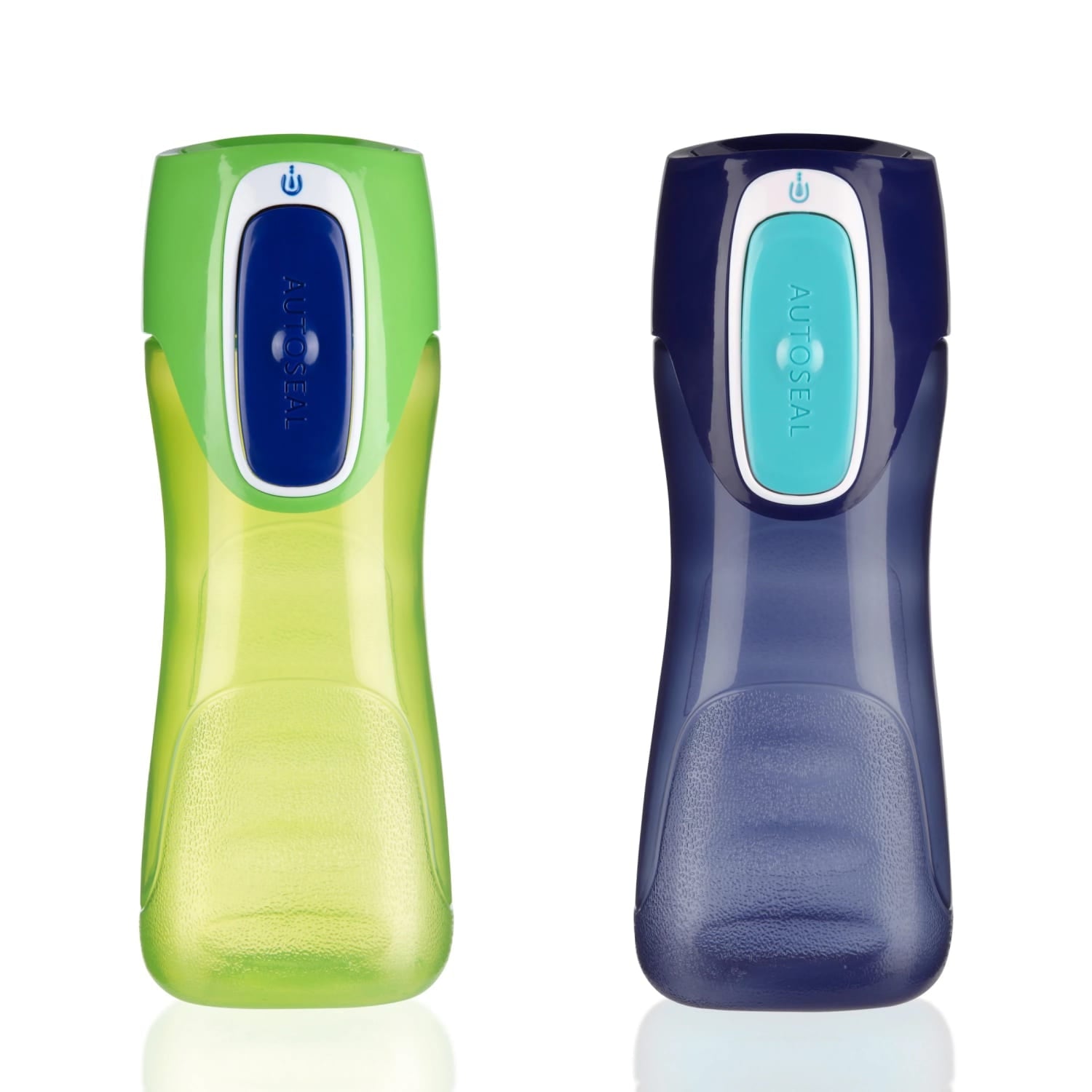 Contigo Kids Trekker Water Bottle with AUTOSEAL Lid Navy Blue and Granny Smith Green, 14 fl oz., 2-pack - 4BGJ