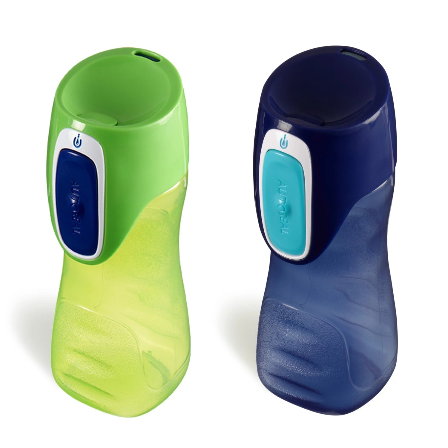 Contigo Kids Trekker Water Bottle with AUTOSEAL Lid Navy Blue and Granny Smith Green, 14 fl oz., 2-pack - 4BGJ