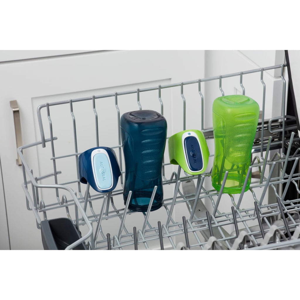 Contigo Kids Trekker Water Bottle with AUTOSEAL Lid Navy Blue and Granny Smith Green, 14 fl oz., 2-pack - 4BGJ