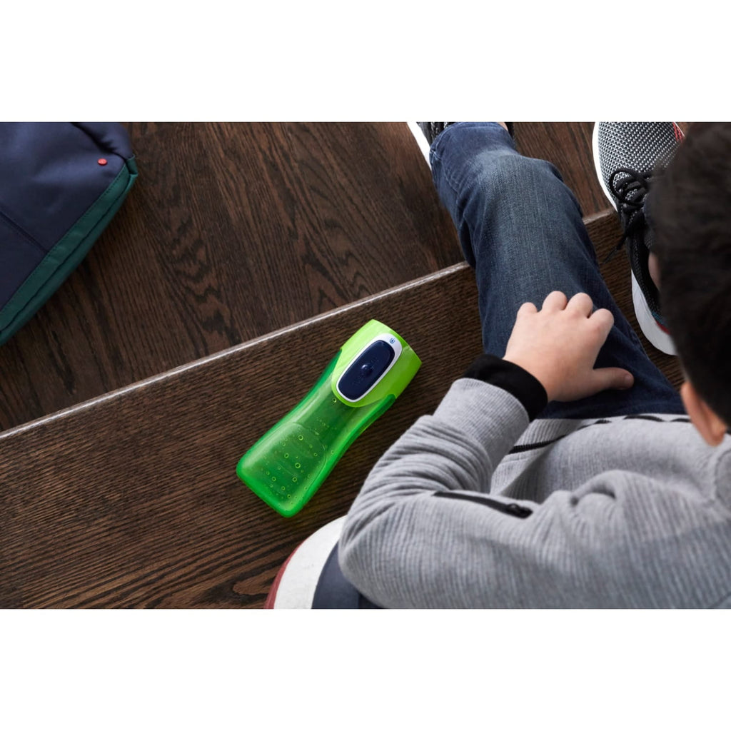 Contigo Kids Trekker Water Bottle with AUTOSEAL Lid Navy Blue and Granny Smith Green, 14 fl oz., 2-pack - 4BGJ