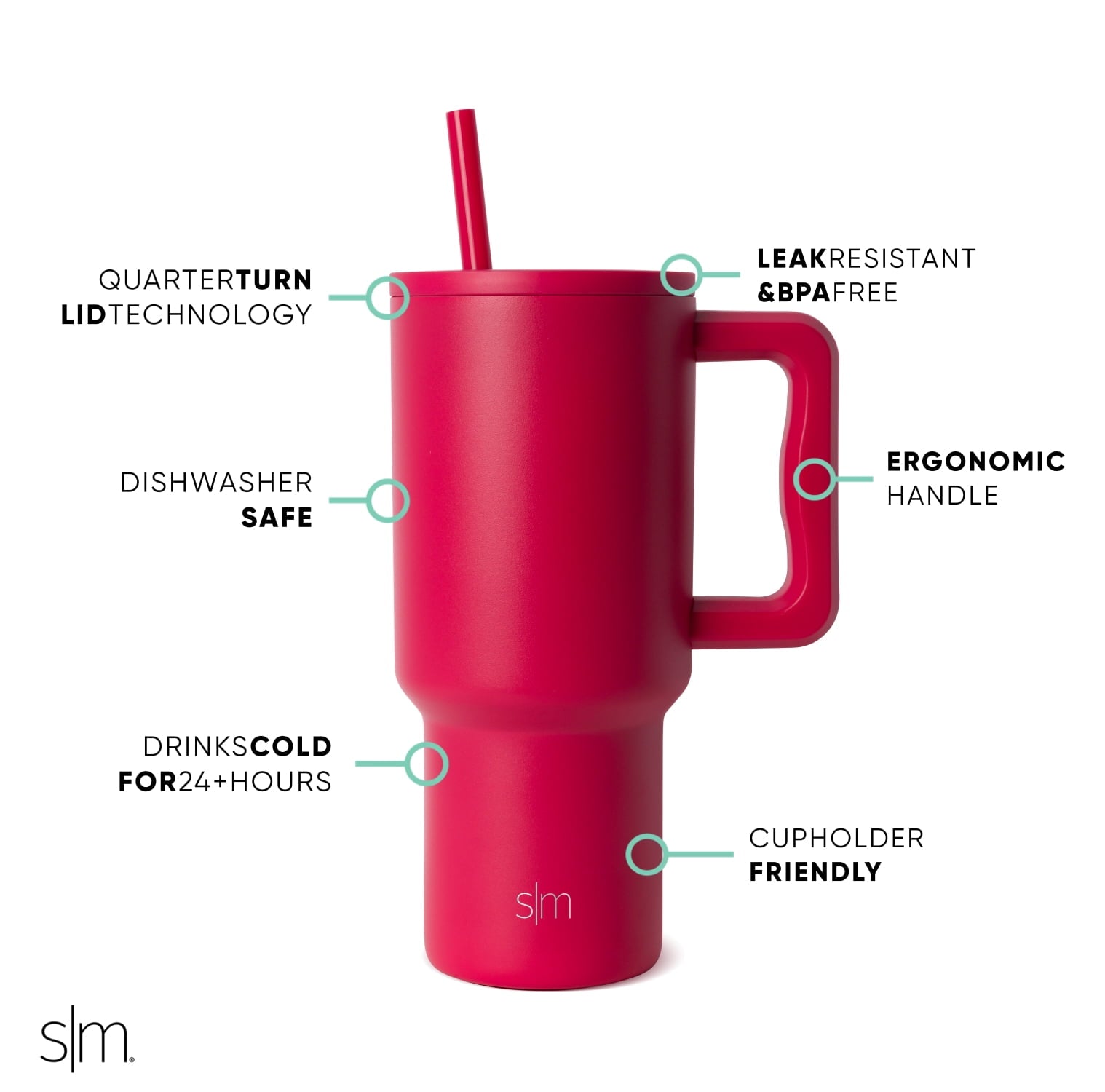 Simple Modern 30 fl oz Insulated Stainless Steel Trek Tumbler with Straw Lid | Seaglass Sage and Cream Checkmate - B21Q